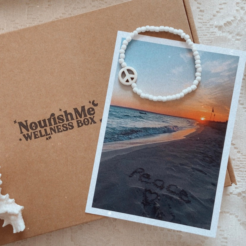 Handmade ‘Peace’ Bracelet & postcard set